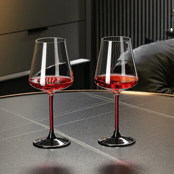Genas red wine glass set household large-capacity crystal glass wine goblet big belly pair of cups 425ml two