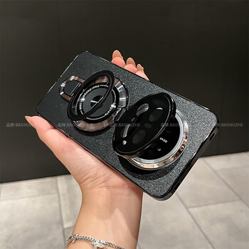 Batini metal double stand suitable for huawei mate70 mobile phone case new mate80pro matte matte all-inclusive anti-slip and anti-fall pro + non-stick fingerprint simple and light luxury black matte metal double stand case huawei mate 80