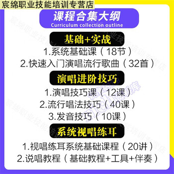 Singing tutorials, zero-based learning and training courses, teaching vocal lessons, music and rap music theory skills, a complete set of videos