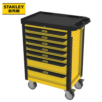 Stanley tool trolley light trolley with drawers workshop tools hardware tool parts storage trolley large load 7-drawer multi-function tool trolley 93-712-23