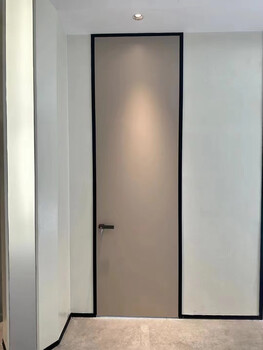 Wen yijia minimalist light luxury invisible door paint door aluminum wooden door bedroom office narrow frame simple sound insulation environmental protection modern simple outer flat inner opening aluminum wooden door (with frame)
