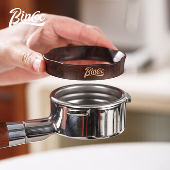 Bincoo coffee powder receiver ring italian mocha coffee apparatus stainless steel powder receiver internal card external card magnetic suction universal