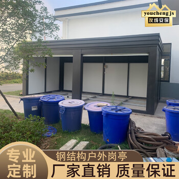 Rsrddy huigang kiosk garbage room recyclable resource collection station dry and wet garbage classification kiosk community garbage room dark gray