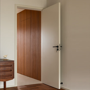 Ji litian simple wooden door interior door solid wood composite painted door paint-free door ecological door bedroom door room door bathroom door ready to install and live cpl high-end carbon crystal door