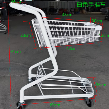 Supermarket snack store shopping cart double-decker trolley pink stall shopping mall props trolley ktv gray trolley