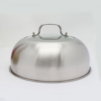 An junsheng stainless steel steamer lid visual universal thickened steamer wok lid increased high lid stainless steel pot lid steamer lid (stainless steel handle) 33.2cm
