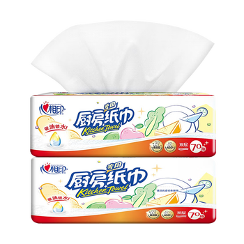 Xinxiangyin kitchen paper towels oil-absorbing paper 70 pumps 12 packs kitchen paper to absorb oil, water, and decontamination, family affordable pack 2 layers 70 pumps * 1 pack