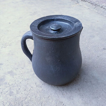 Fancychic old-fashioned medicine jar open flame high temperature resistant chinese medicine jar decoction household casserole stew earthenware jar decoction casserole with lid black large cover 2500ml