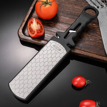German knife sharpener multifunctional emery whetstone household kitchen knife sharpening tool fast double-sided knife sharpener black emery sharpener
