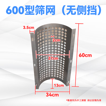 Wen yijia's new hammer-type electric corn thresher manganese steel thickened screen screen bottom screen agricultural machinery maintenance 600 type screen (without side block)