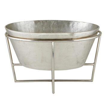 Santa barbara design studio champagne bucket heavy duty metal drink holder large silver