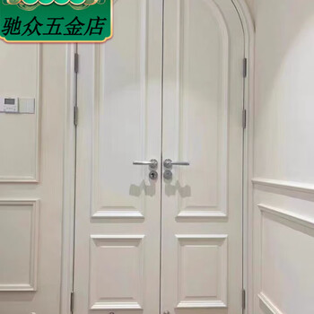 Rsrddy double-open black french retro cream style arched door curved door solid wood door arc painted interior door bedroom door curved solid wood composite painted buckle double door