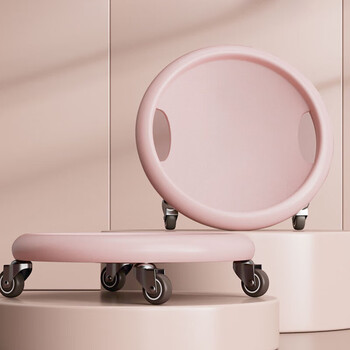 Wilkie sliding disc abdominal muscle disc healthy abdominal sliding wheel silent home abdominal fitness vest line trainer four-wheel abdominal curling wheel cherry blossom powder silent abdominal disc + kneeling pad