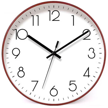 Wall clock wall decoration wall clock home living room simple clock bedroom fashion modern quartz clock coffee frame fine words small round watch-none