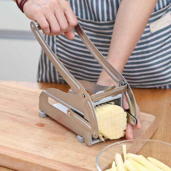Beijingjie potato slicer household stainless steel hand-pressed french fries slicer cucumber potato slices cutting tool