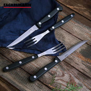 Fackman four-piece serrated knife steak knife steak fork set western food knife and fork set