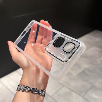 Mojiele suitable for iqooneo11 mobile phone case iqooneo9spro simple iqooneo8pro transparent soft silicone neo7se electroplated frame all-inclusive lens film anti-fall protection transparent white charming eye soft shell * comes with lens film iqoo neo 11