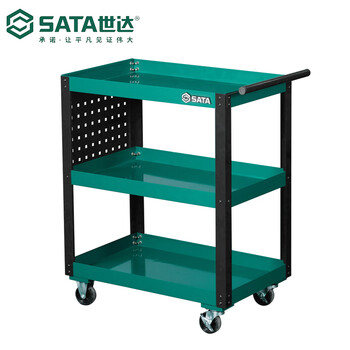 Sata 95222a three-layer parts tool cart auto repair and maintenance trolley mobile repair tool rack pre-order 3-layer parts tool cart 95222a