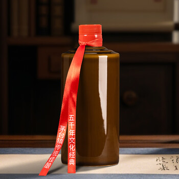 Baofuxiang one pound wine bottle jingdezhen ceramic liquor bottle empty bottle mao-shaped bottle custom small wine jar flask wine can 1 pound