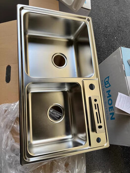 Moen kitchen sink 304 stainless steel double sink kitchen sink dish basin 28106/28116 800 special offer 820*470*215mm stainless steel double
