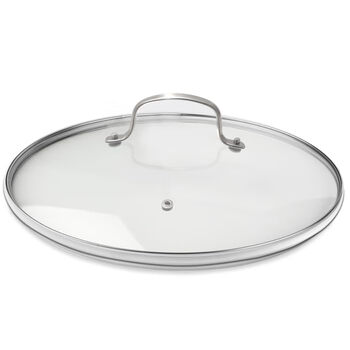 Nuwave 29cm steel rim clear glass pot lid, high temperature resistant, shatterproof and washable
