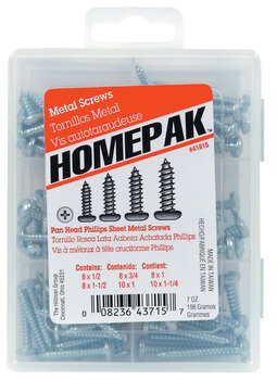 Hillmanhomepak 41815 flat head cross plate metal screws