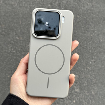 Mianyang titanium gray magsafe strong magnetic wireless charging suitable for xiaomi 17 mobile phone case 15pro frosted high-grade cement gray 14/13 business luxury ultra-thin acrylic thin circle magnetic titanium gray soft pc xiaomi 17