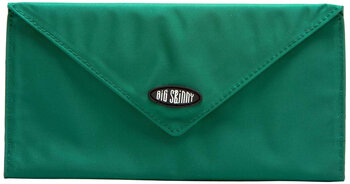 Big skinnyskinny women's slimvelope tri-fold checkbook ultra-thin wallet 40 card slots green 10cm*19cm*0.5cm