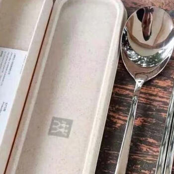 Zwilling german-made portable tableware 304 stainless steel chopsticks spoon fork set student travel size 304 one spoon in bulk