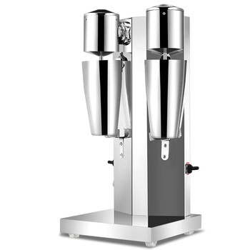 Star sun stainless steel single-head milkshake machine milk tea shop commercial double-head milk tea machine electric milk tea milk mixer ordinary version double-head milkshake machine (two cups in one machine)