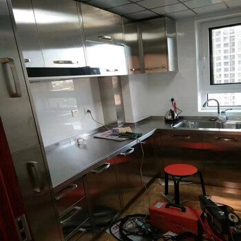 Ling yuxun integrated cabinet economical quartz stone stainless steel countertop home kitchen stove cabinet cabinet integrated stainless steel cabinet one linear meter