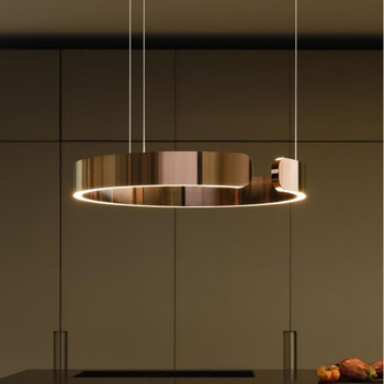 Pihovo german mito ring restaurant chandelier modern minimalist designer can lift and adjust light and color circle dining table chandelier rose gold d40cm can lift