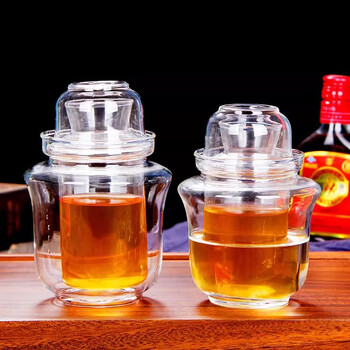 Household rice wine warmer high borosilicate glass hot pot winter old-fashioned hot wine hot medicine artifact white wine wine set gc wine warmer large size 4 pack