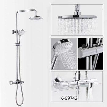 Kohler kohler series simple shower leo k-97825t bathroom all-copper boosted wall-mounted shower set qiyue k-99742t