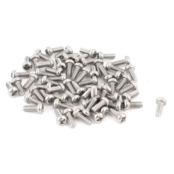 Uxcellm2x5mm 304 stainless steel phillips head screws (pack of 60)