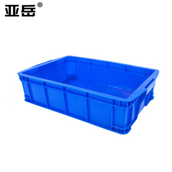 Yayue plastic turnover box thickened logistics box industrial storage and sorting box transfer plastic basket rectangular material box outer diameter 520*340*130mm blue