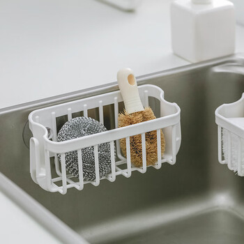 Asvel japan imported asvel rag drain rack hanging basket sponge sink dishcloth storage rack sink drain white