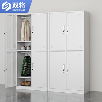 Double locker staff iron wardrobe with lock locker dormitory cabinet bathroom multi-door storage bag cabinet cupboard shoe cabinet four-door locker 12% customer choice economical type
