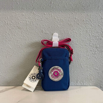 Keplin keplin monkey mobile phone bag mini fashion bag men's and women's shoulder crossbody bag cute and simple dark blue silver label