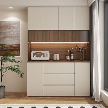 Medieval style sideboard against the wall integrated multi-functional storage cabinet solid wood wine cabinet guest restaurant chinese tea high cabinet style 2 length 80 width 40 height 230