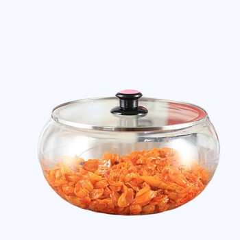An junsheng's new thickened large-mouth pickle jar with lid glass pickle pickle sour wild glass jar pickle jar supermarket special 6 catties flat lid style