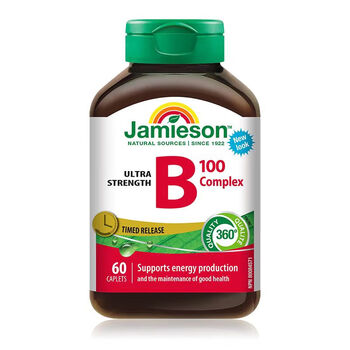 Jamieson vitamin b complex b100 60 capsules slow release complex vb contains b2/b12