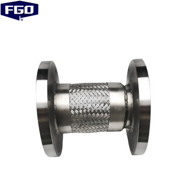 Fgo stainless steel metal braided hose overall 304 flanges at both ends bwg-16p pn16 dn300 4 meters long
