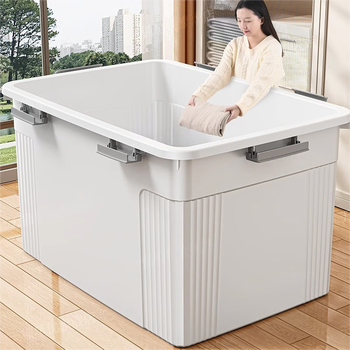 Xingyou storage box large capacity extra large clothes storage box thickened and hardened extra large home quilt organizing box extra big mac white 84*60.5*51cm