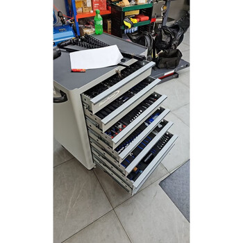 Blue-point 381-piece film engraving tool set six-draw seven-draw tool cart 381-piece eva film engraving repair tools blue-point seven-draw tool cart - gray