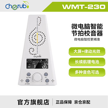 Cherub little angel electronic metronome piano guitar violin electric blowing pipe drums rechargeable vocal rhythmizer wmt230 white rechargeable model
