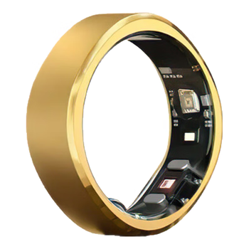 Ringconngen 1 smart ring, ultra-light titanium metal, sleep pressure, blood oxygen, heart rate, sports and health monitoring, 50 meters waterproof, 7 days long battery life, same model for huawei, apple, universal and samsung, canyang gold no. 11 (20.70mm)