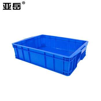 Yayue plastic turnover box thickened logistics box industrial storage and sorting box transfer plastic basket rectangular material box outer diameter 520*380*130mm blue