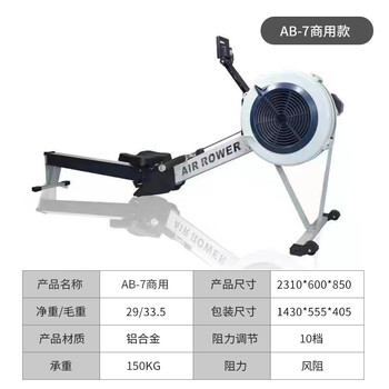 Yimai wind resistance rowing machine airbike gym commercial silent bicycle magnetic control fitness equipment room ab-7 white wind resistance rowing machine