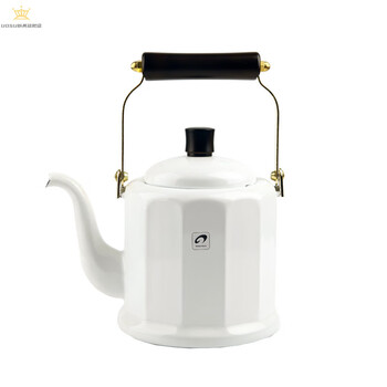 Sjbob japan original imported enamel kettle enamel white enamel teapot coffee pot kettle 2l household open fire yamada farmer design 2l